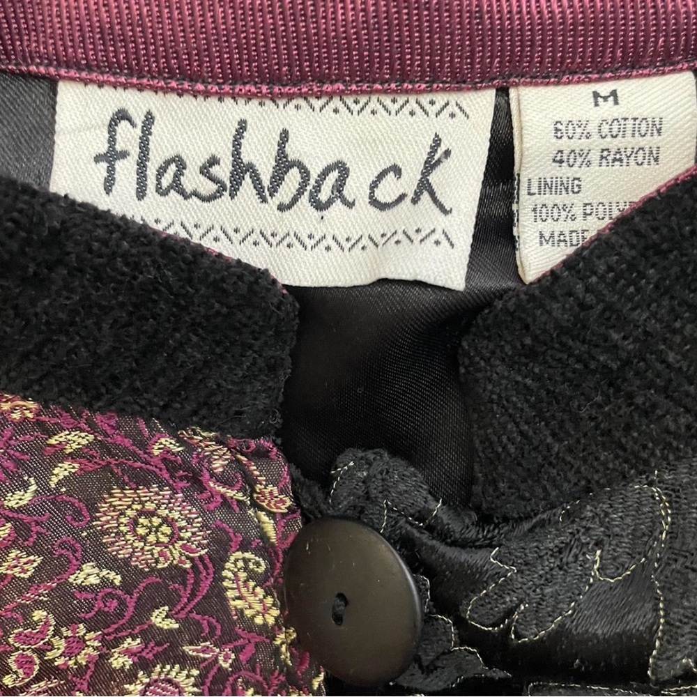 90s Vintage Flashback Silk & Velvet Patchwork Jac… - image 6